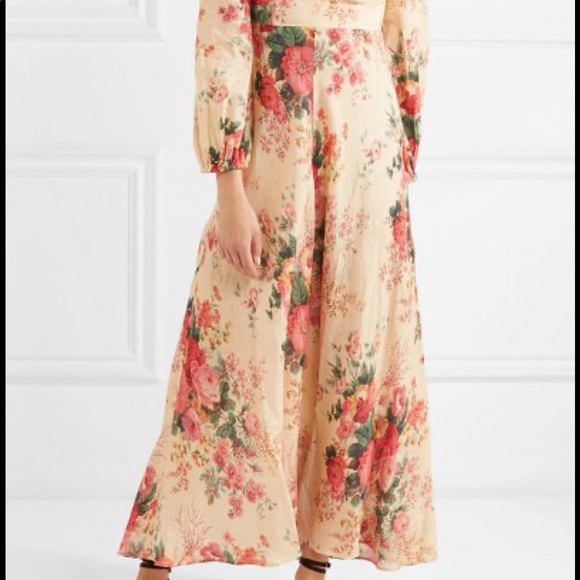 Zimmerman Laeila Floral Print Linen Maxi Dress - Picture 2 of 4